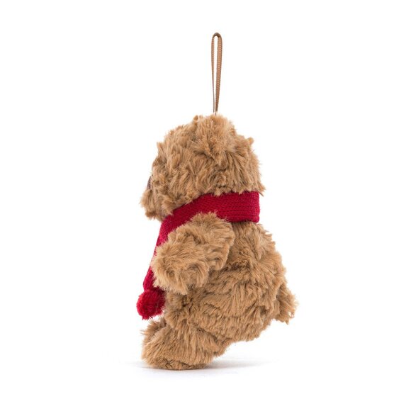 Jellycat BARTHOLLOMEW BEAR DECORATION New Ornament Christmas Holiday Scarf Gift - Picture 4 of 6
